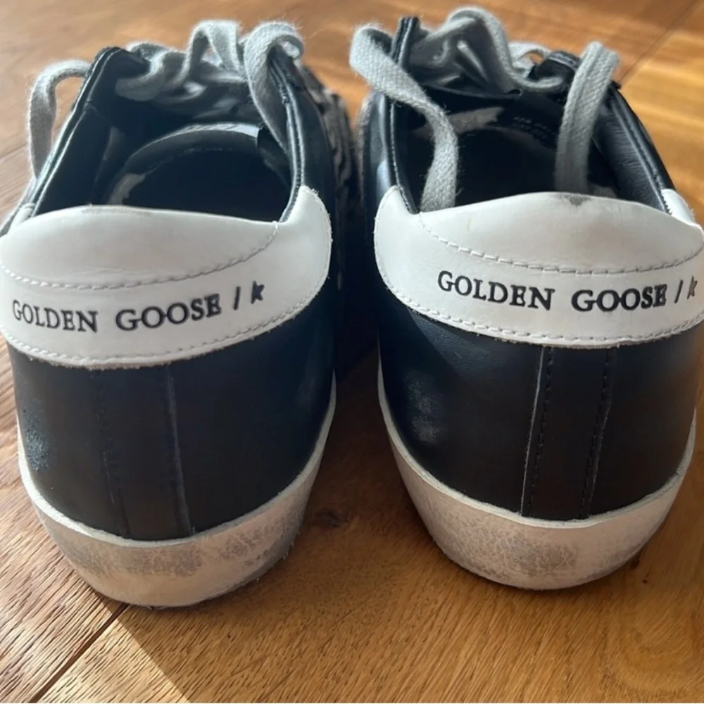 Golden Goose Black and White Super-Star Sneakers - Picture 4 of 6